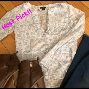 🎉HP!🎉 Vintage Eddie Bauer Flowered Top